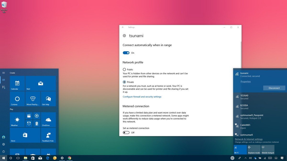 Set up wireless connection windows 10